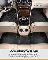 Custom Fit Kagu Floor Mat (Black) Compatible with Toyota Sienna 8-Seat 2021-2024 - Second Row